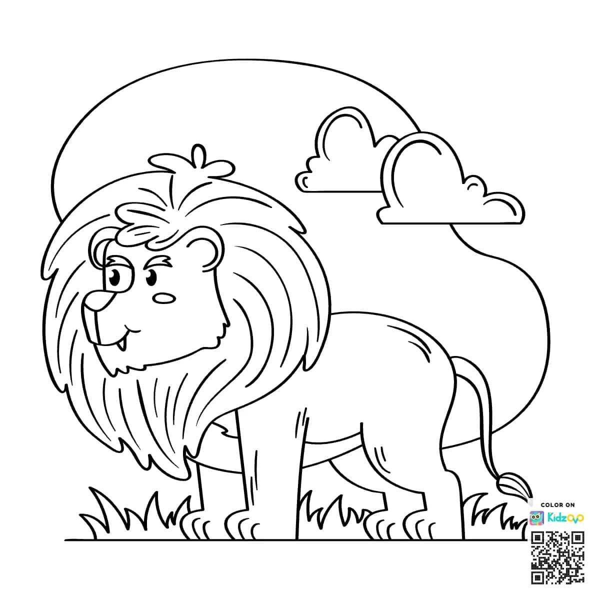 Lion in field