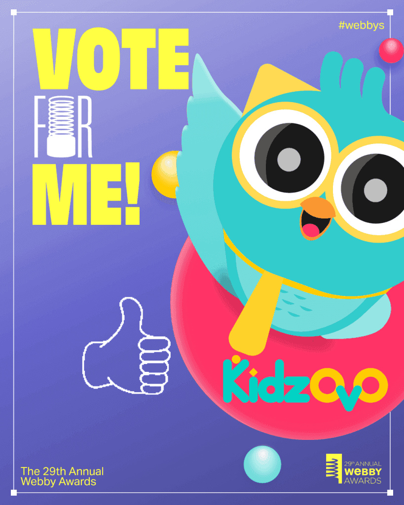 Vote for Kidzovo in The Webby Awards