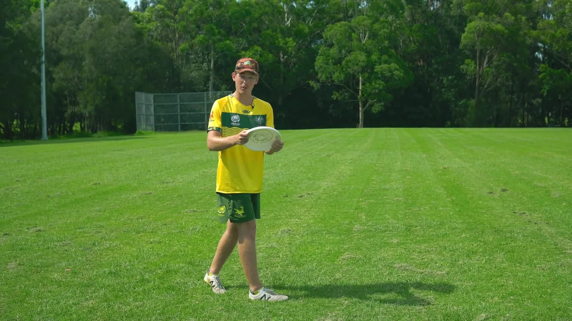 Frisbee with coach Tom