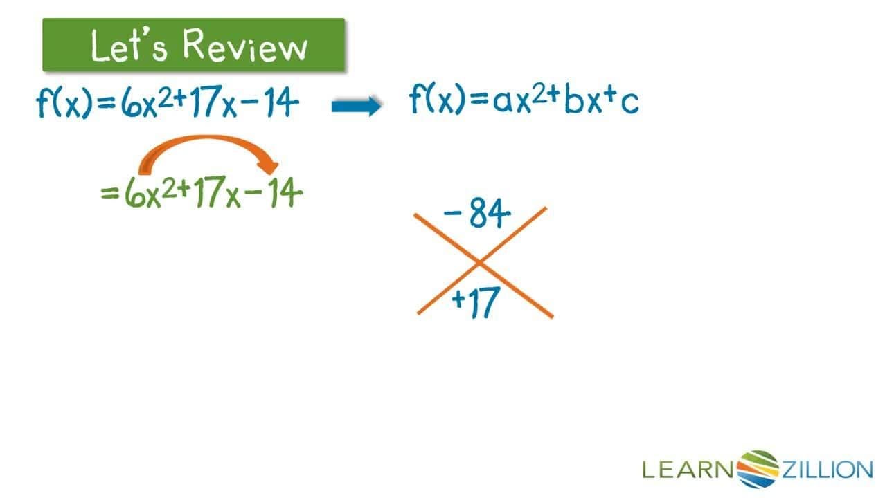 Factoring Quadratic Functions to Reveal Zeros