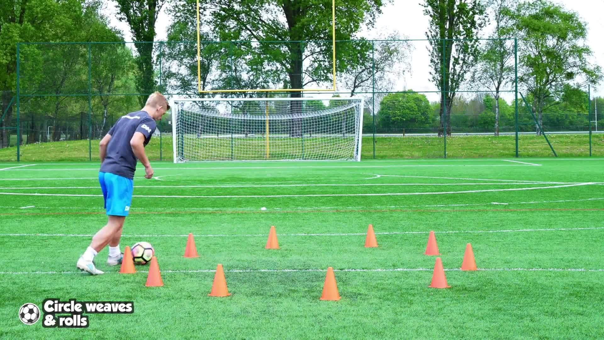 Kicking - (Soccer) Circle weaves & rolls