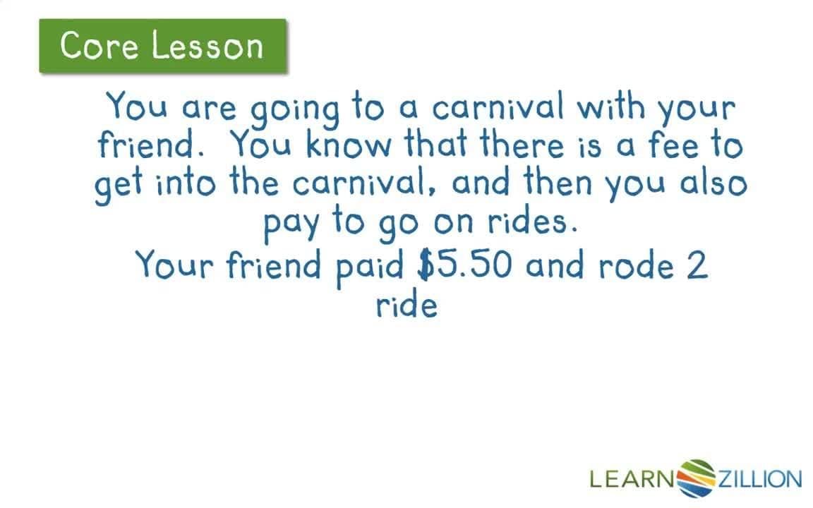 Problem Solving with Linear Relationships: Tables and Graphs