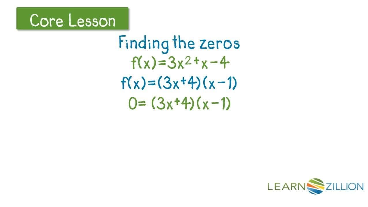 Finding Zeros of Quadratic Functions with Leading Coefficient Greater Than One