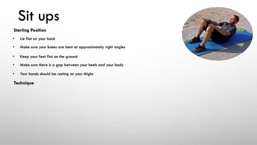 Fitness test - One minute sit-up test