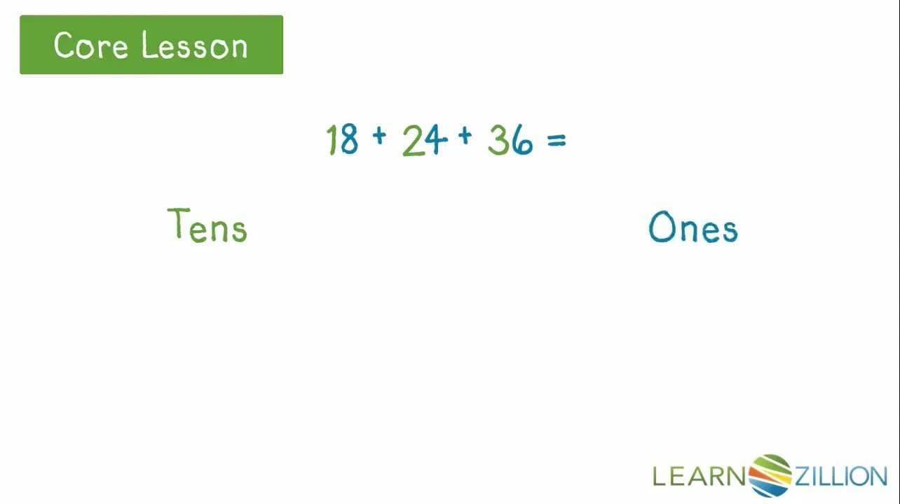 Adding Multiple Two-Digit Numbers by Decomposing