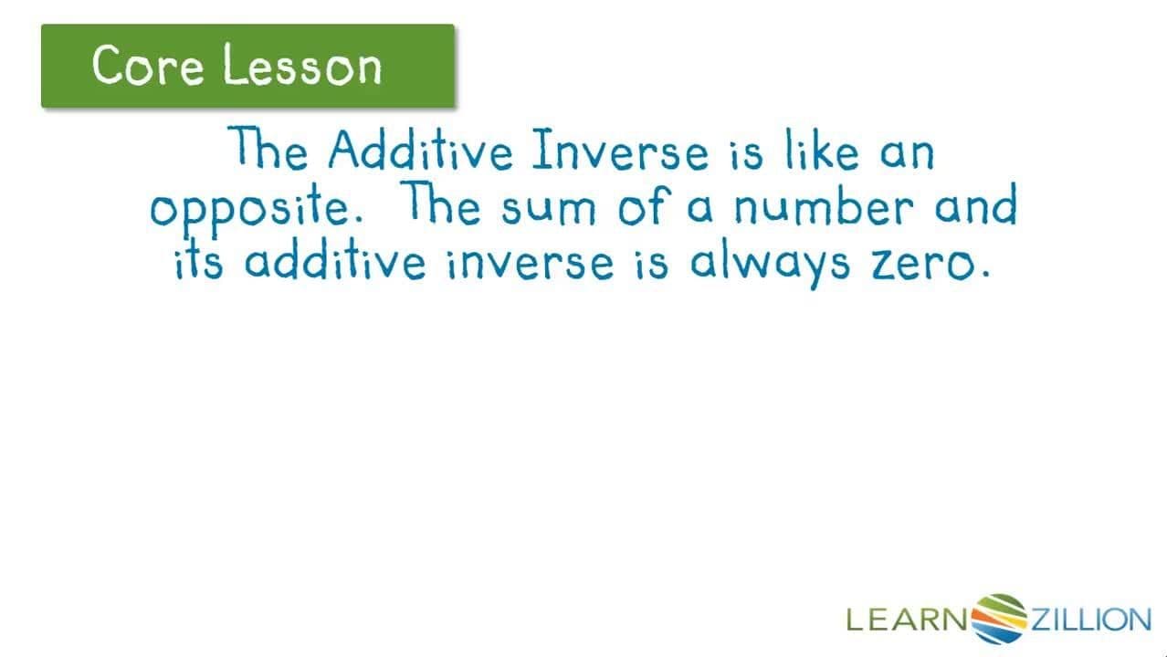 Understanding the Additive Inverse and Equivalent Expressions