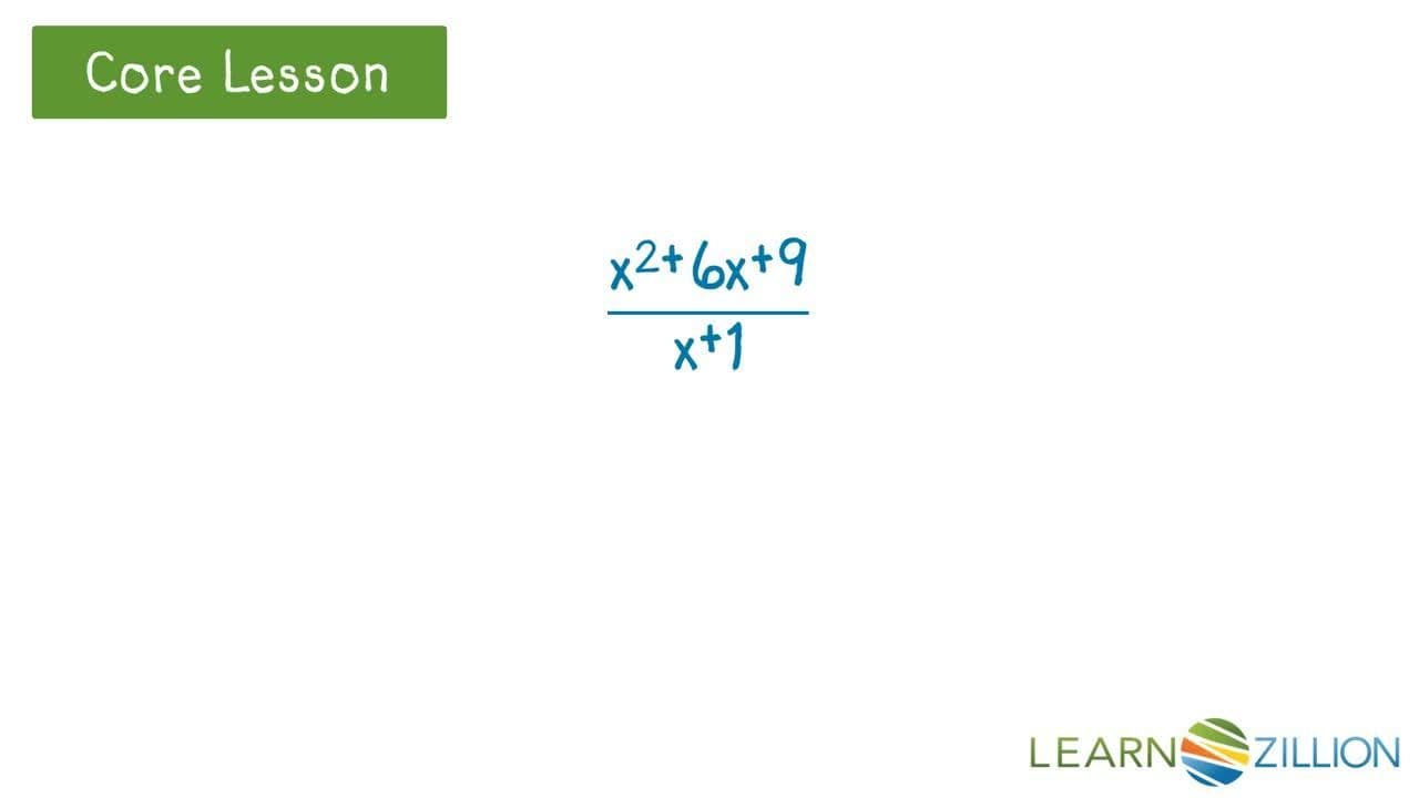 Dividing Polynomials Using Inspection