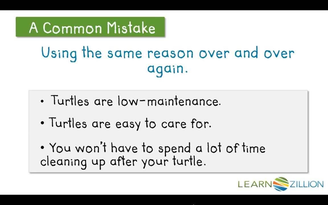 Organizing and Developing Supporting Reasons with Boxes and Bullets
