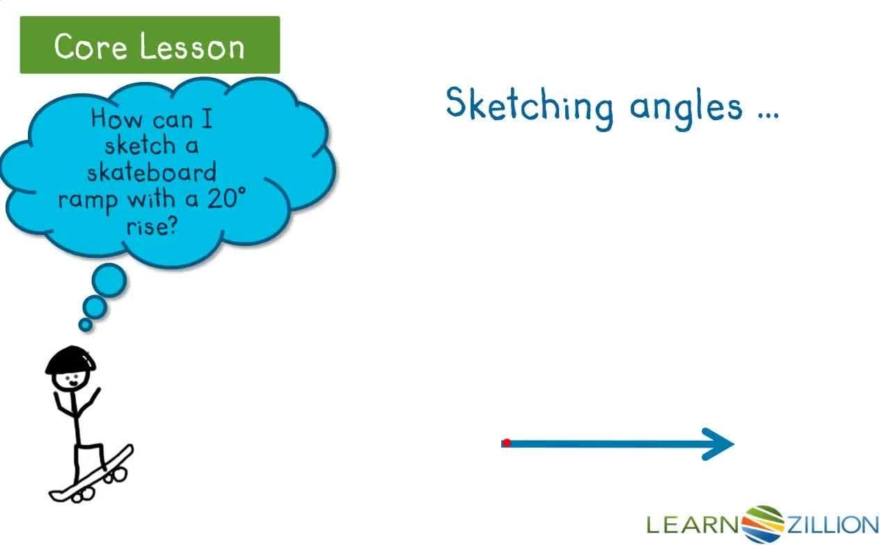 Sketching Angles Using a Protractor