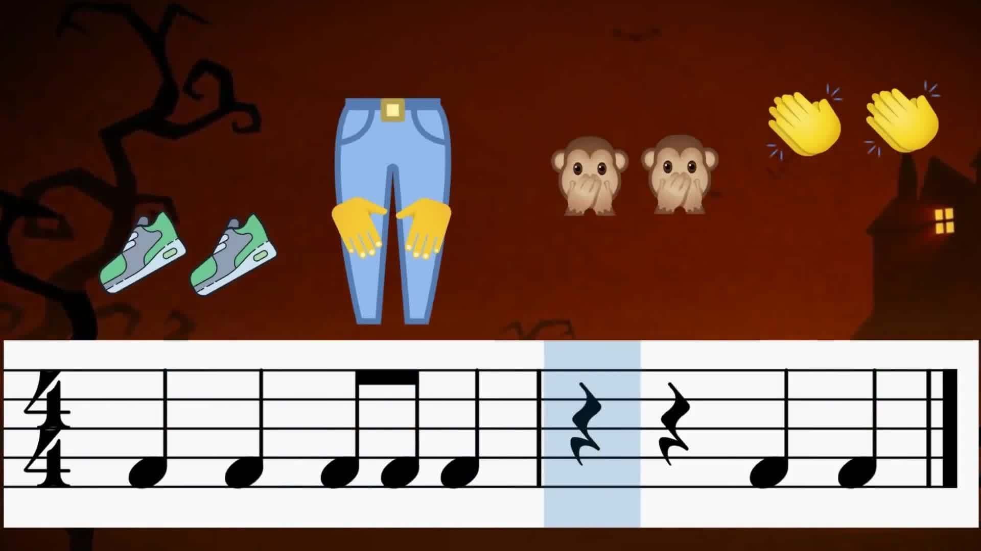 Halloween Rap for Kids Body Percussion Play Along!