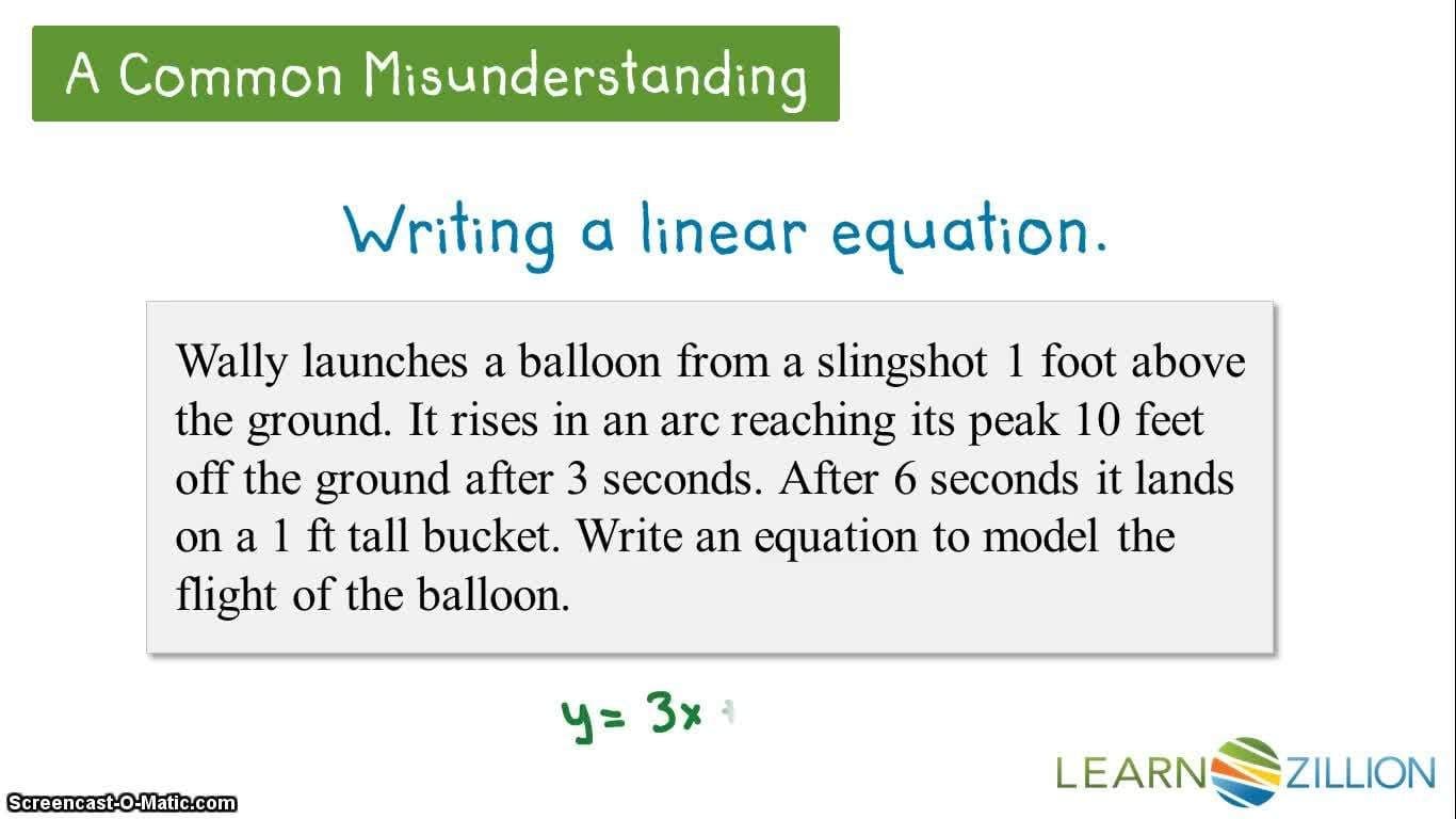 Writing Quadratic Equations from Story Problems