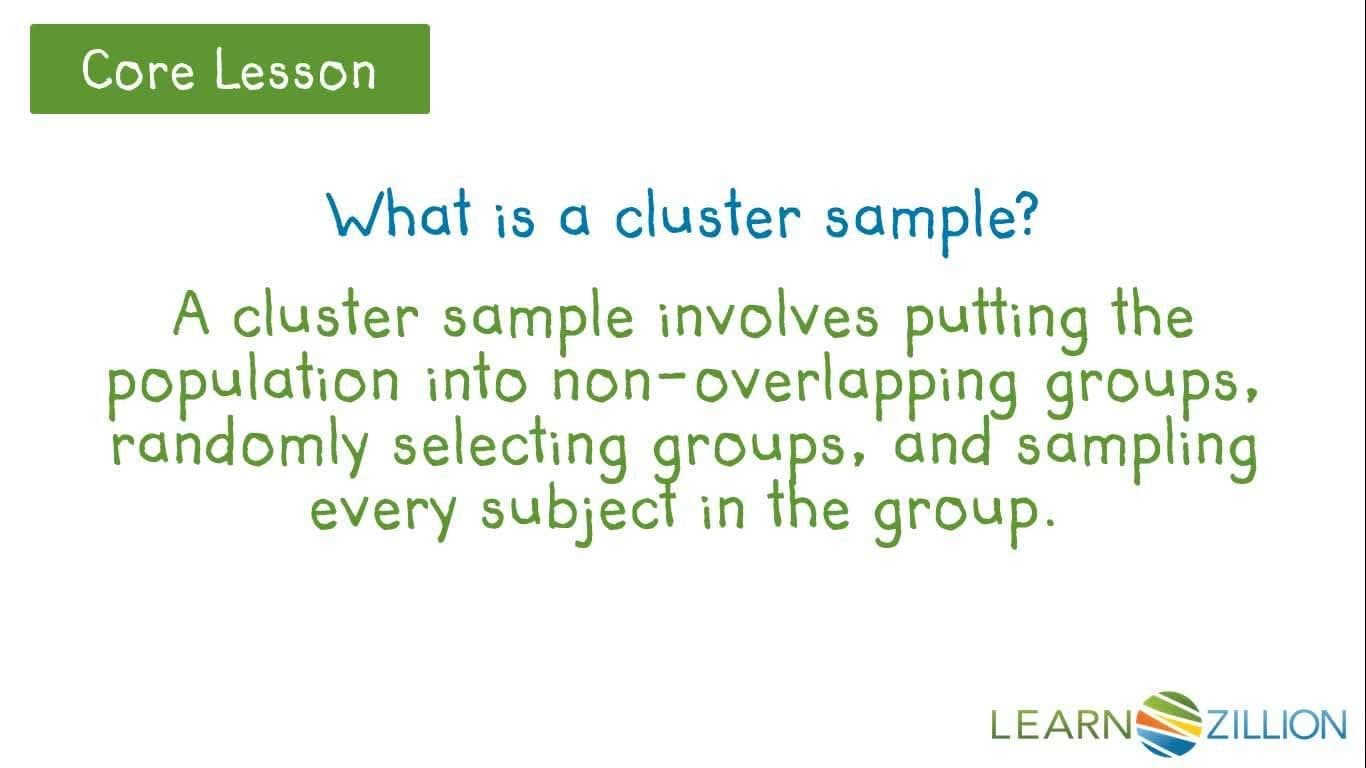 Determining Researcher Sampling Methods: Cluster Samples vs. Stratified Samples
