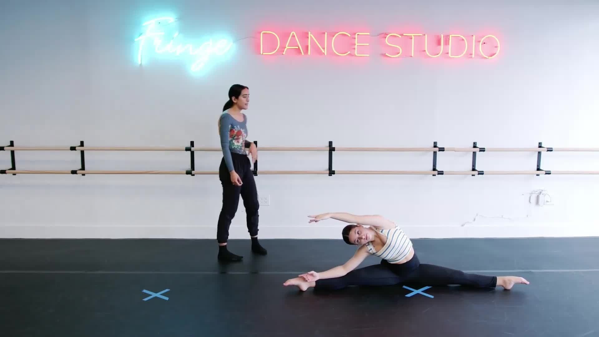 Beginner Contemporary Dance Class- Warm up & Routine