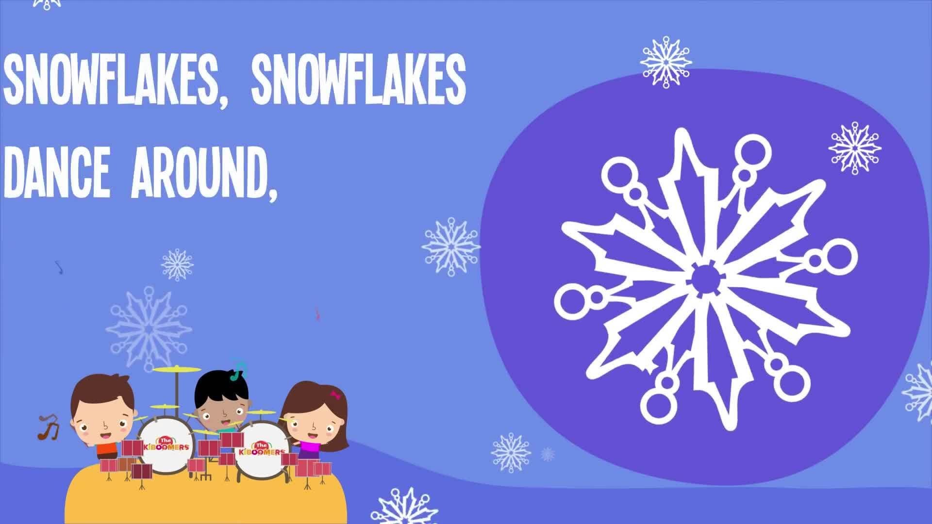 Snowflakes Snowflakes | Winter Songs for Kids | Snowflakes Song | Lyric Video | The Kiboomers
