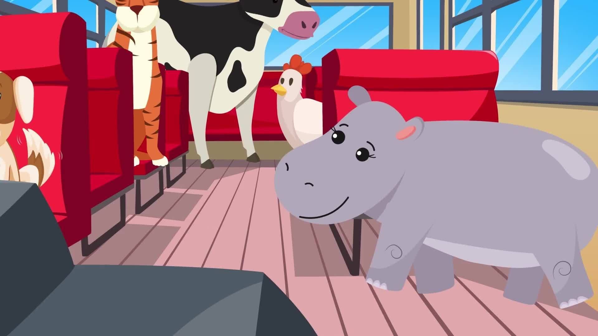 The Animals on the Bus! A Wheels on the Bus and Animal Sounds Song Mashup for Kids