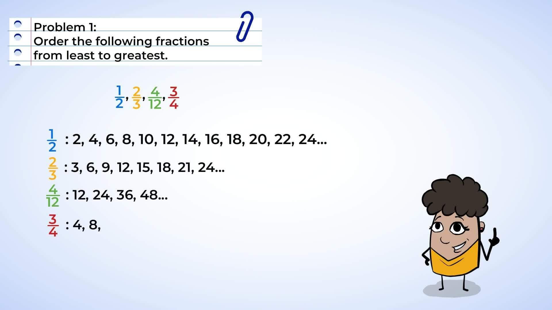 Comparing Fractions and Finding the Least Common Denominator