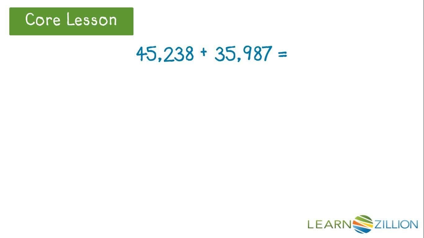 Adding Multi-Digit Whole Numbers Using Partial Sums