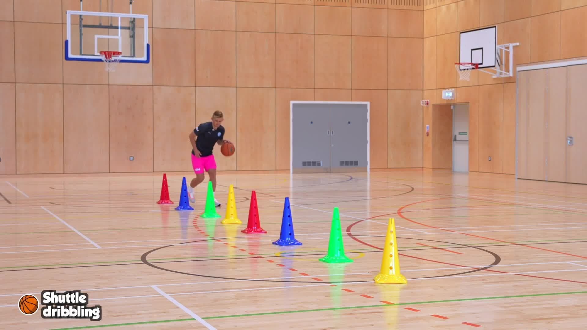 Basketball - Shuttle dribbling