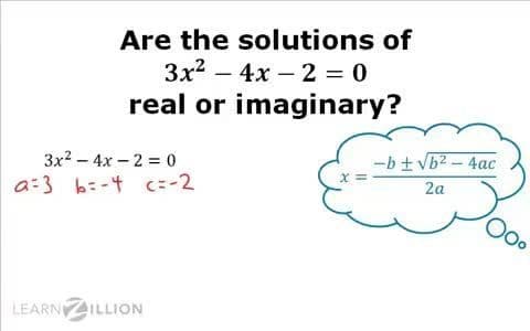 Determining Real or Imaginary Solutions of Quadratic Equations