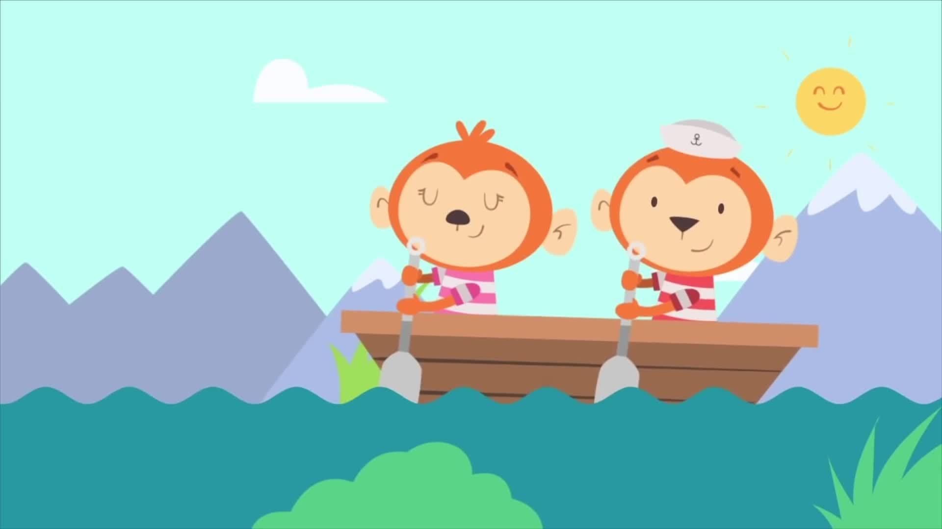 Row Row Row Your Boat Song for Kids | Nursery Rhymes | Baby Songs | The Kiboomers