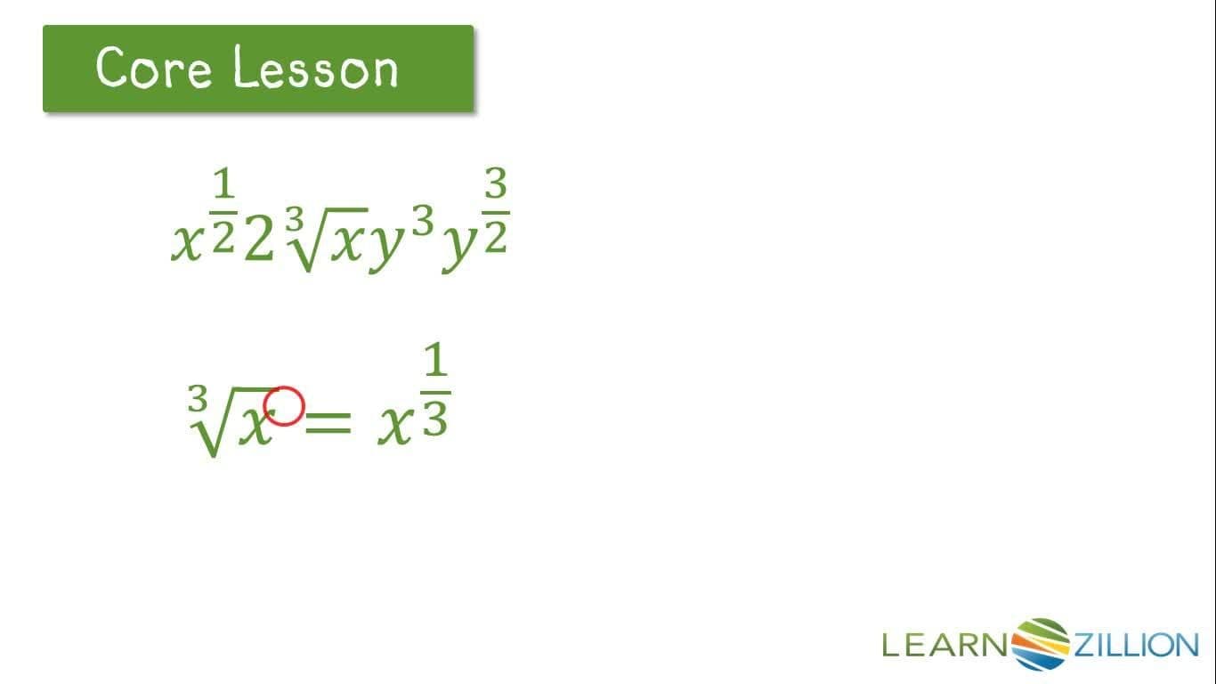Writing Equivalent Radical and Rational Exponent Expressions