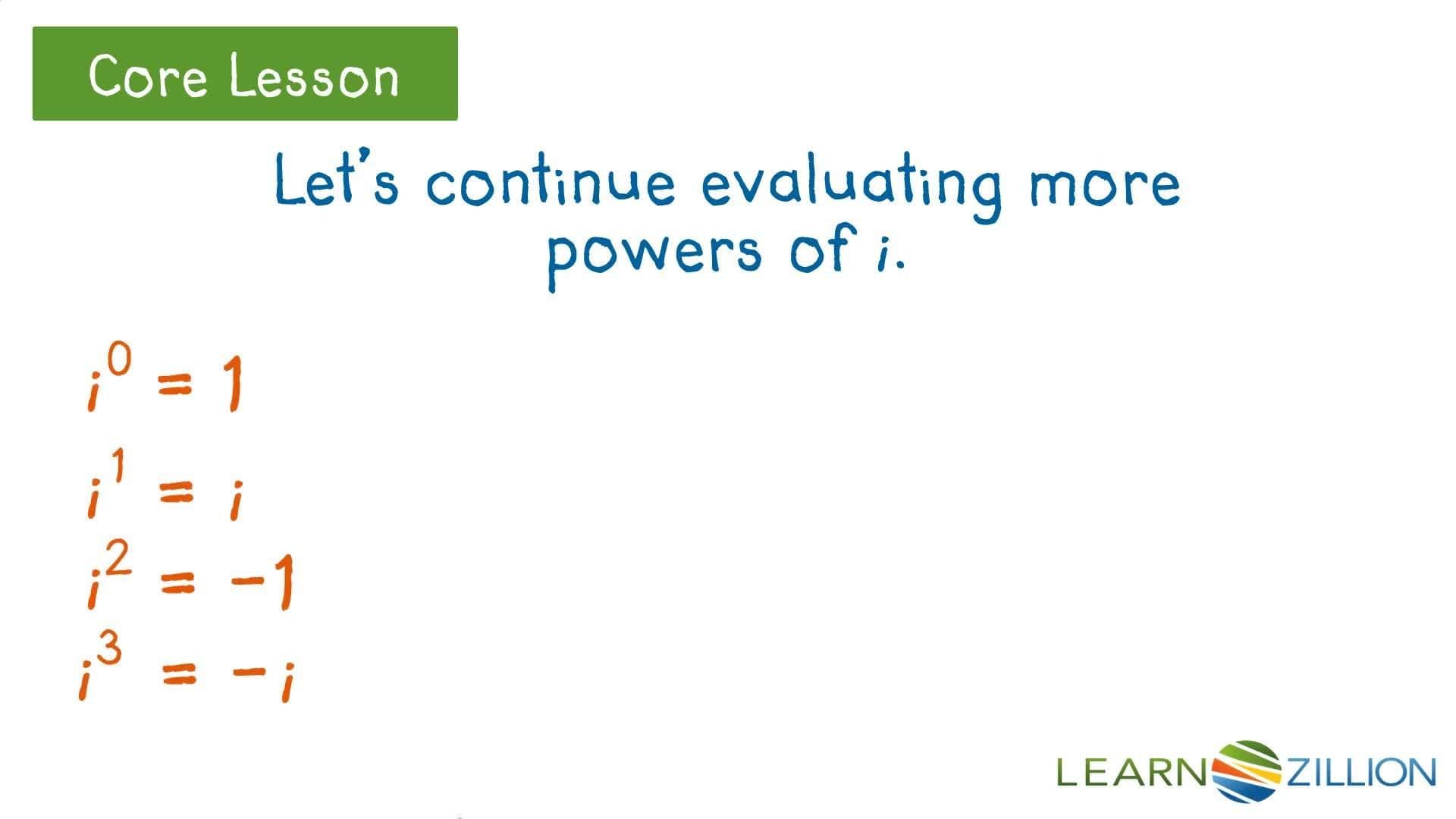 Higher Powers of I: Recognizing Patterns