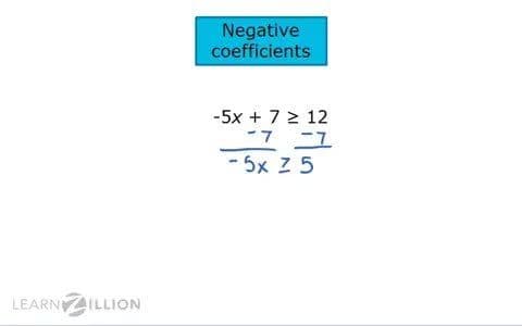 Solving Inequalities with Negative Coefficients