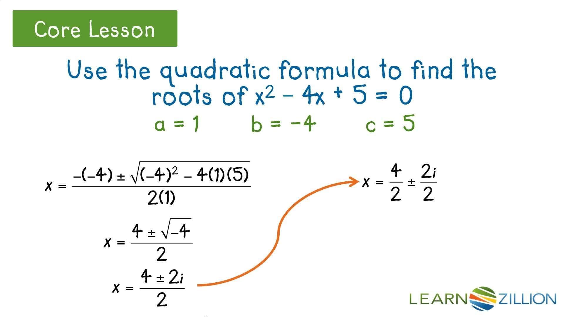 Solving Quadratic Equations with Complex Solutions Using the Quadratic Formula