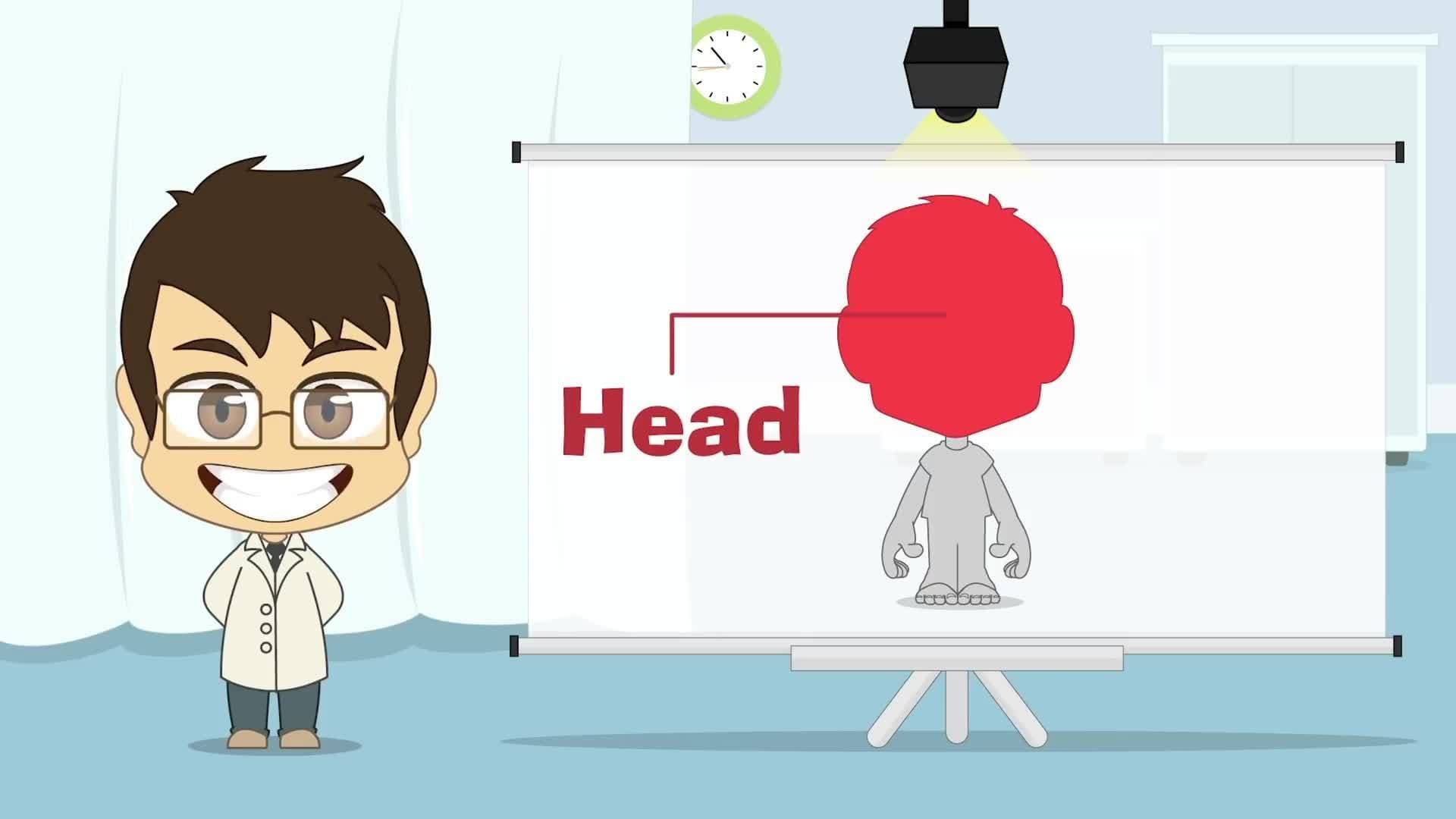 Human Body Parts in English for Kids - أجزاء جسم الإنسان باللغة الإنجليزية للأطفال