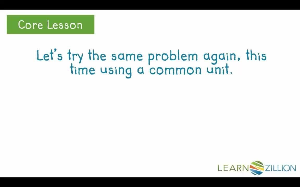 Subtracting Fractions with Unlike Denominators using Area Models