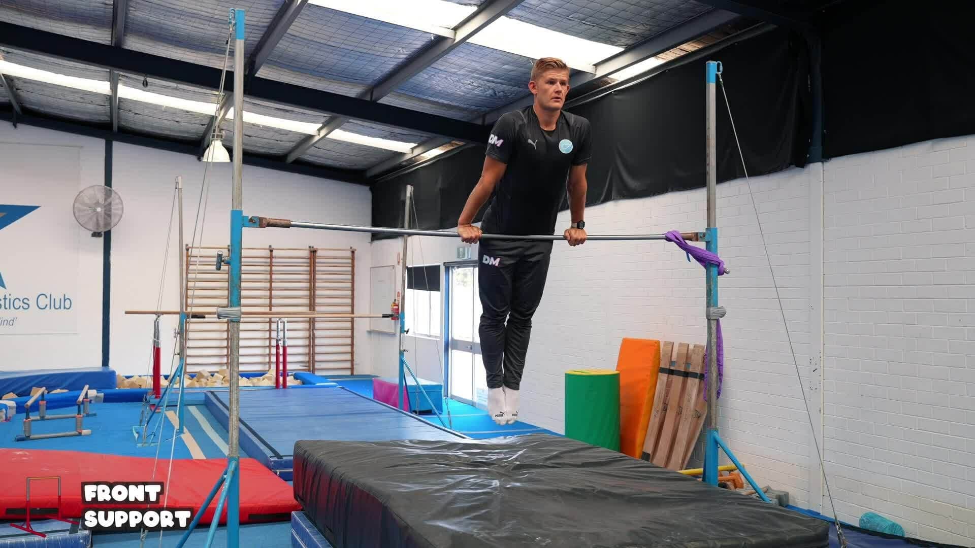 Elementary gymnastics - Bars - 6 front support