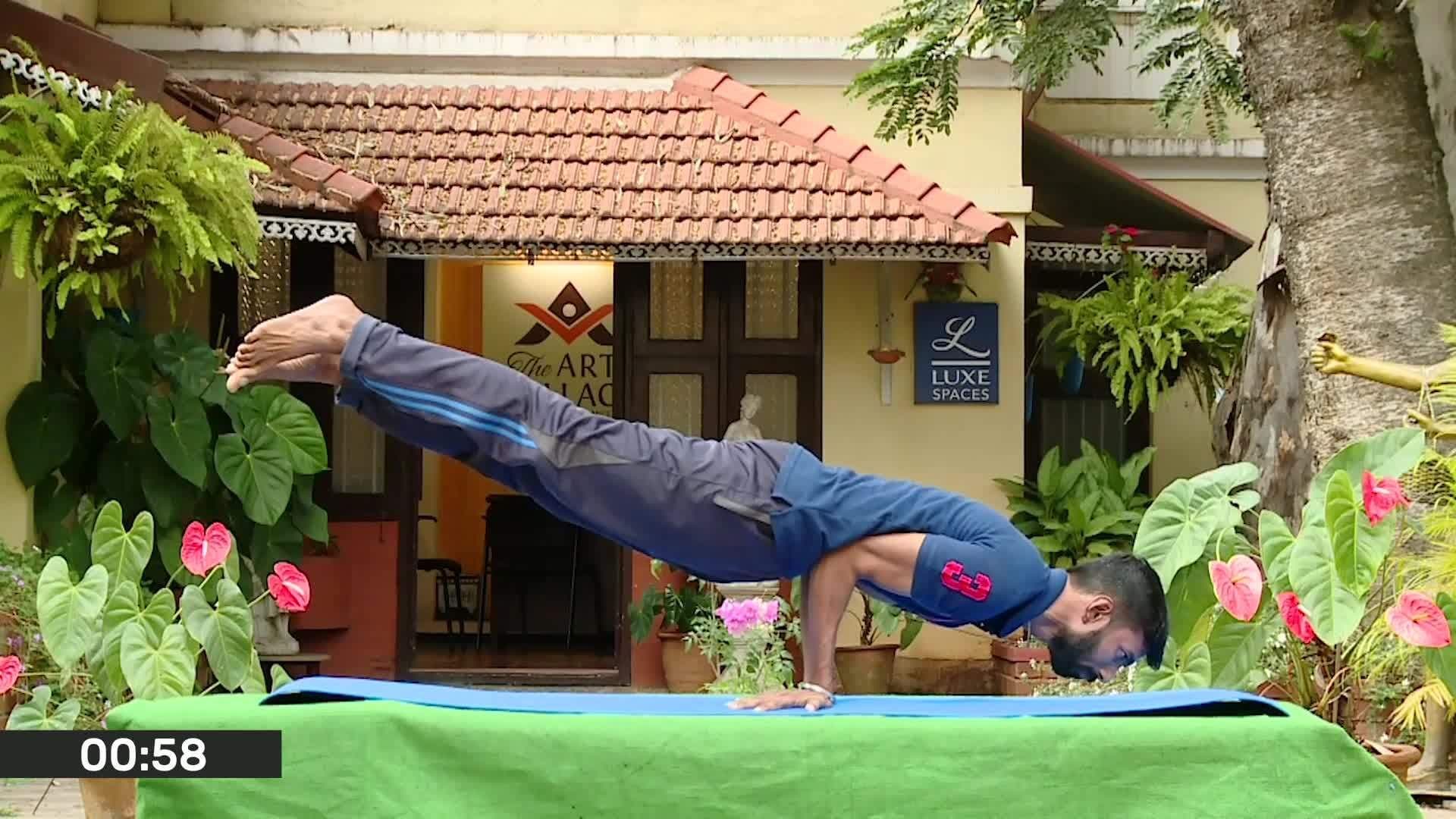 Longest Peacock Pose