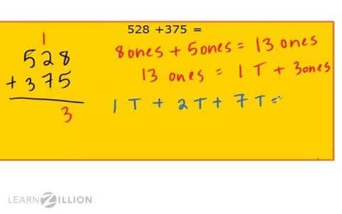 Adding Numbers to 1000 with Regrouping