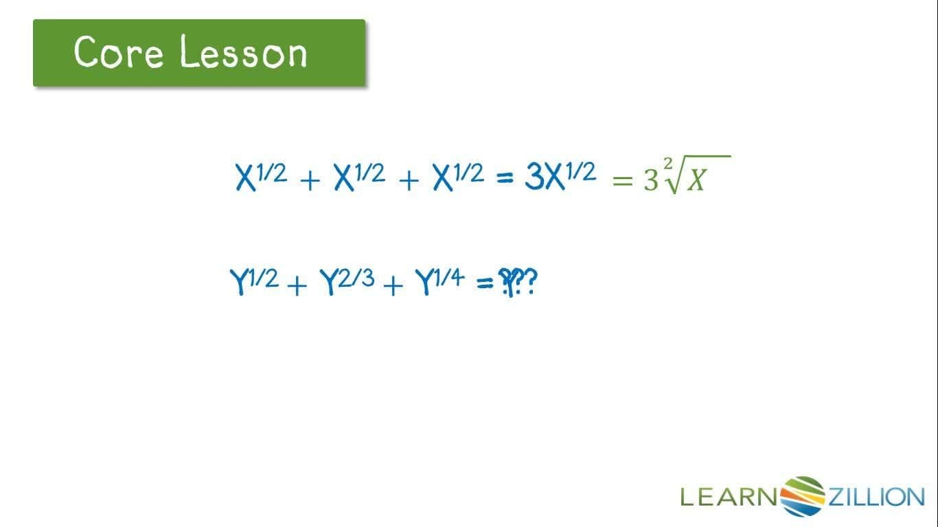 Operations with Rational Exponents
