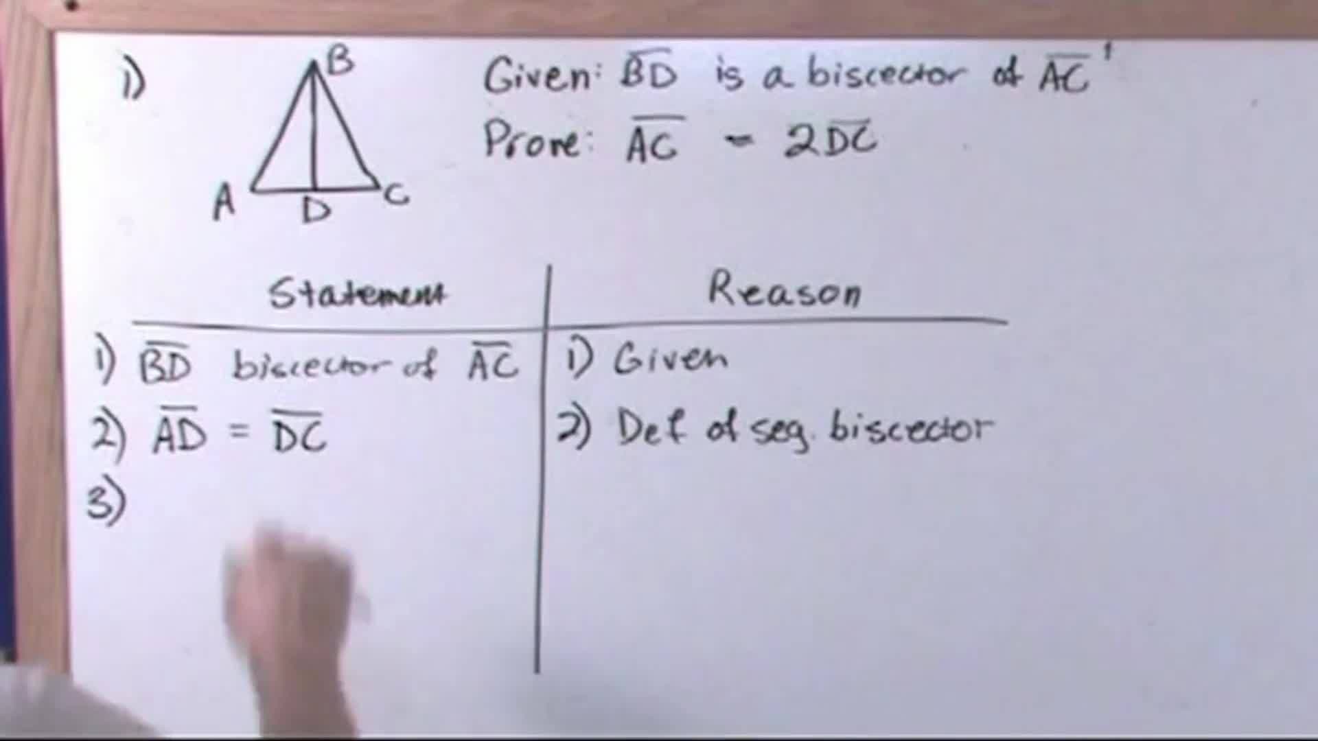 Geometric Proofs: Part 1 of 3 of learning to solve proofs