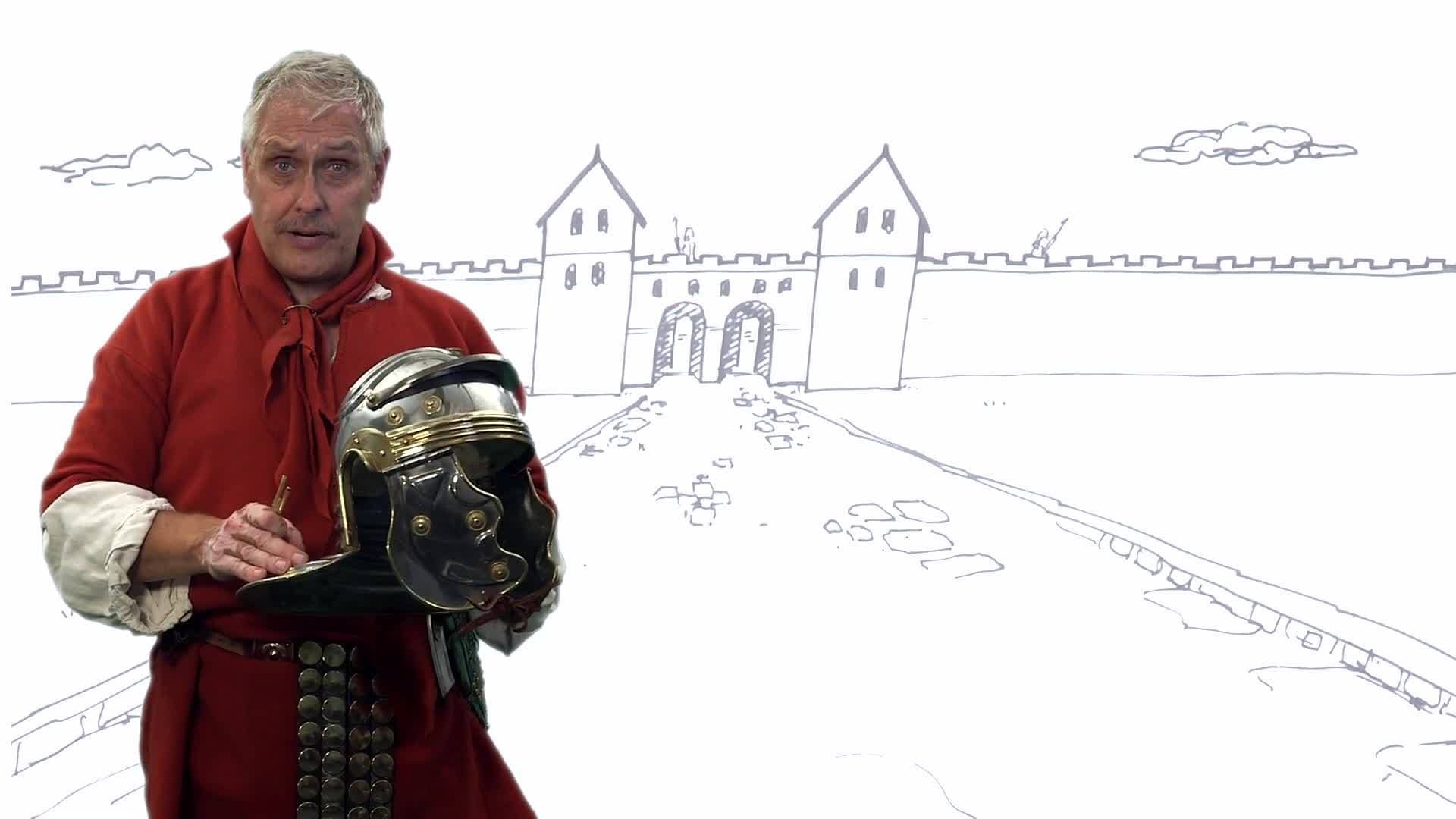 A Roman legionary's helmet