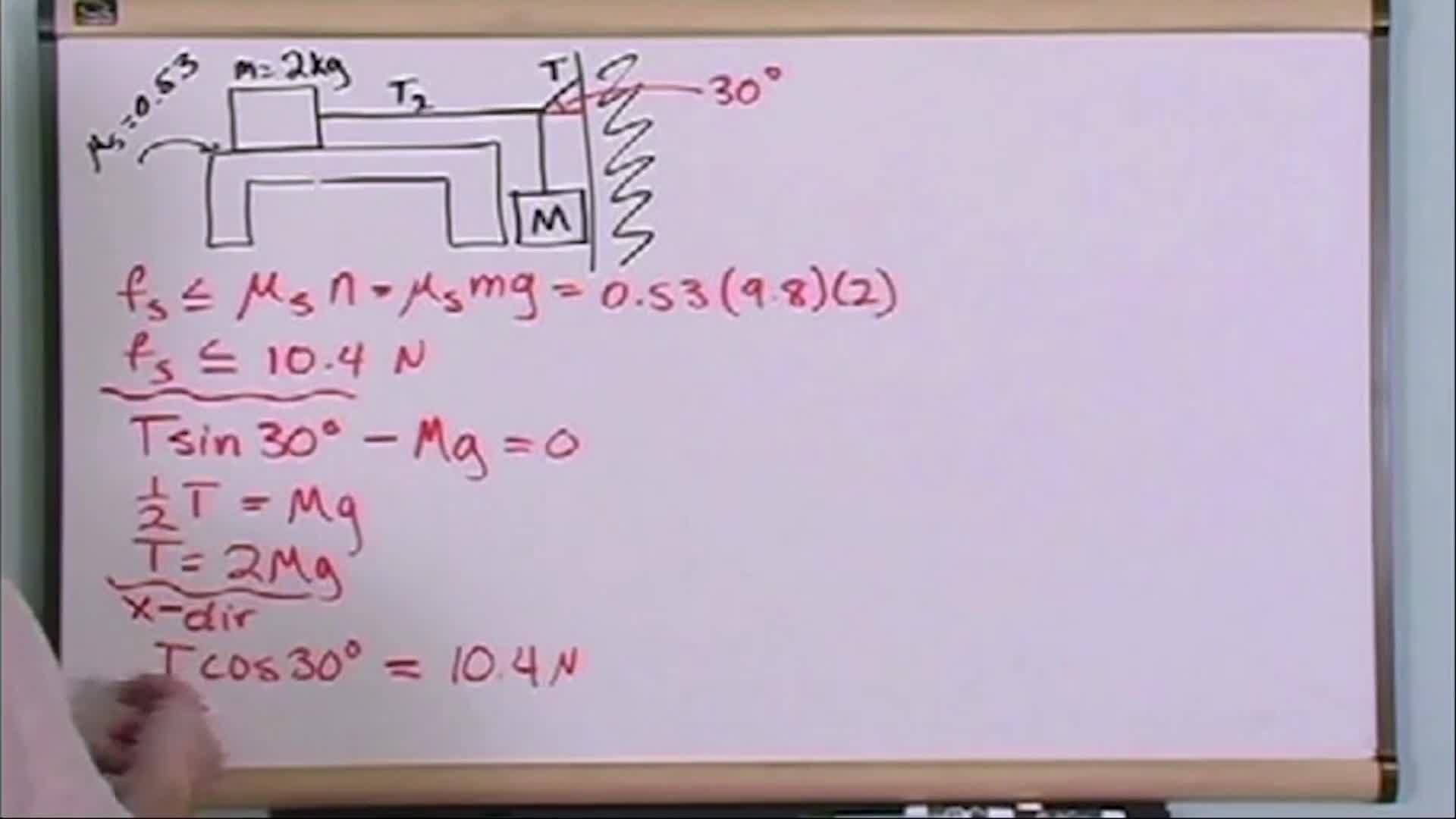 Newton's Laws Of Motion With Friction: Solving a problem, Part 2