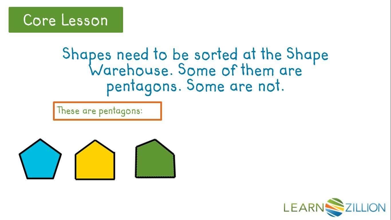 Identifying and Sorting Pentagons