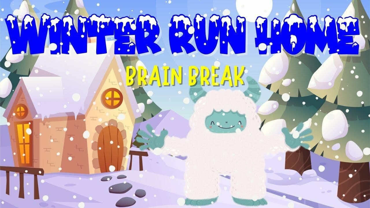 Winter Run Home | Brain Break | Winter P.E Game | 4K