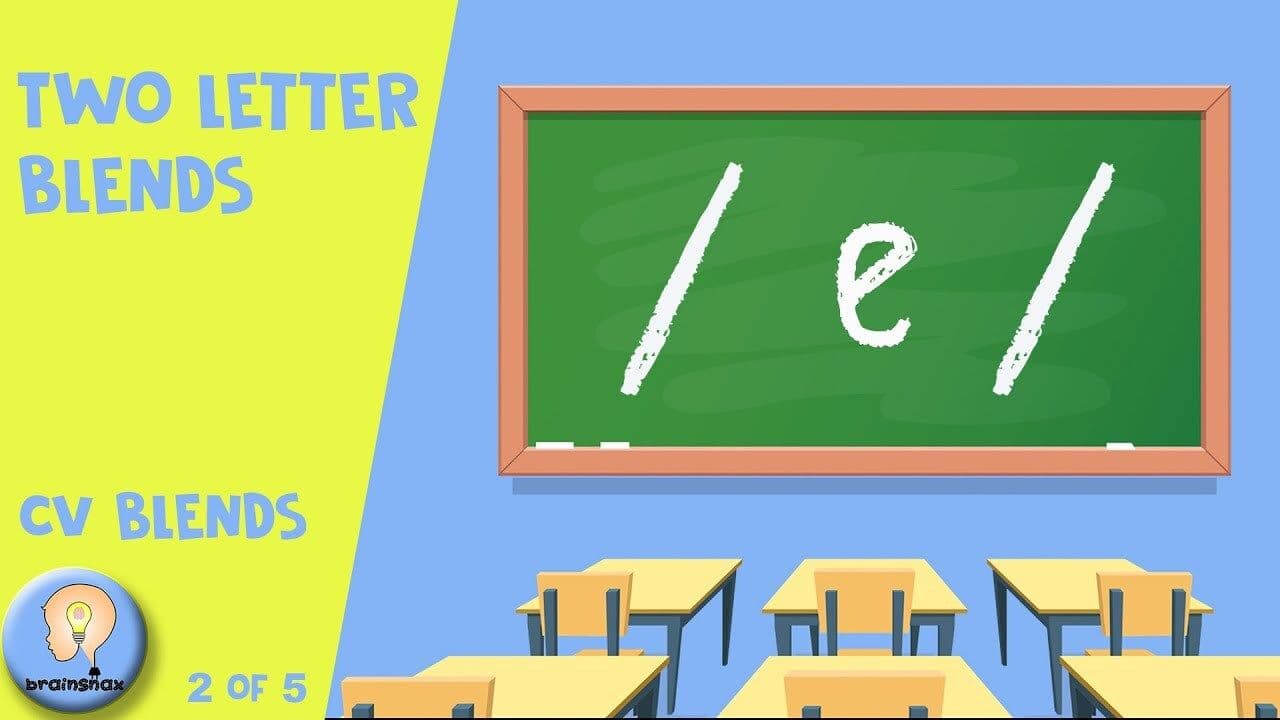 Two Letter Blends "e" | CV Blends | Early Phonics | 2/5