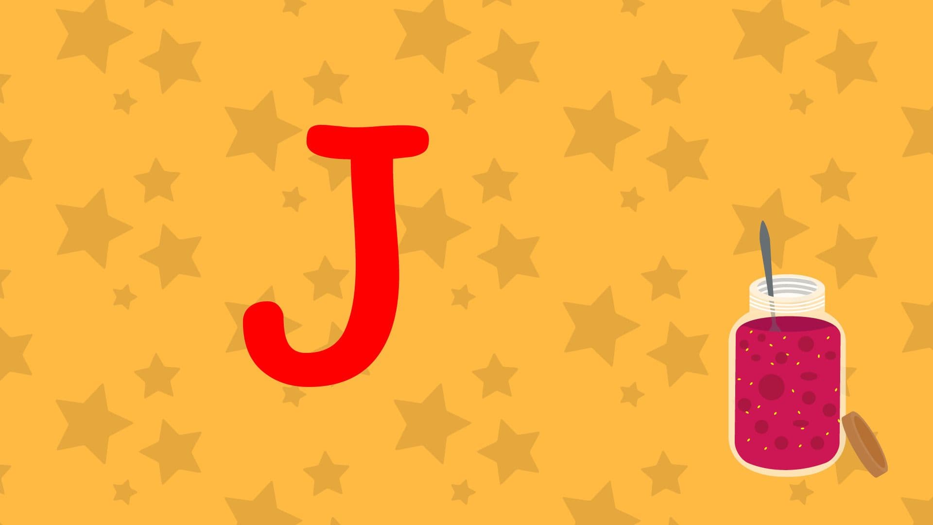 J Is For Jam - Upper Case