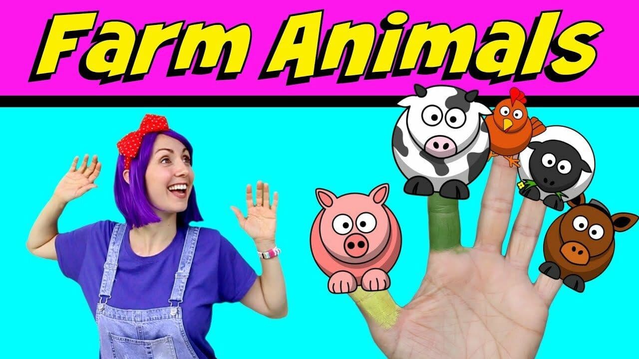 Finger Family With Animals - Learn Farm Animals With The Finger Family Song - Bella & Beans TV
