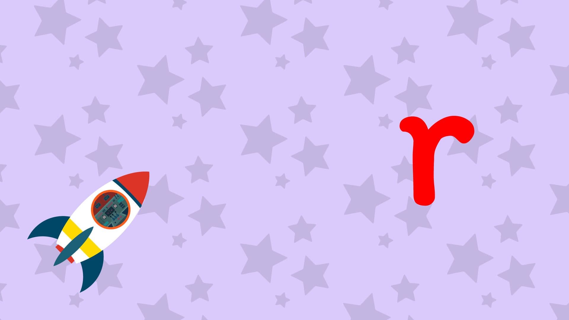 r Is For rocket - Lower Case