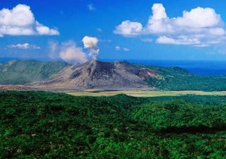 In the shadow of a volcano
