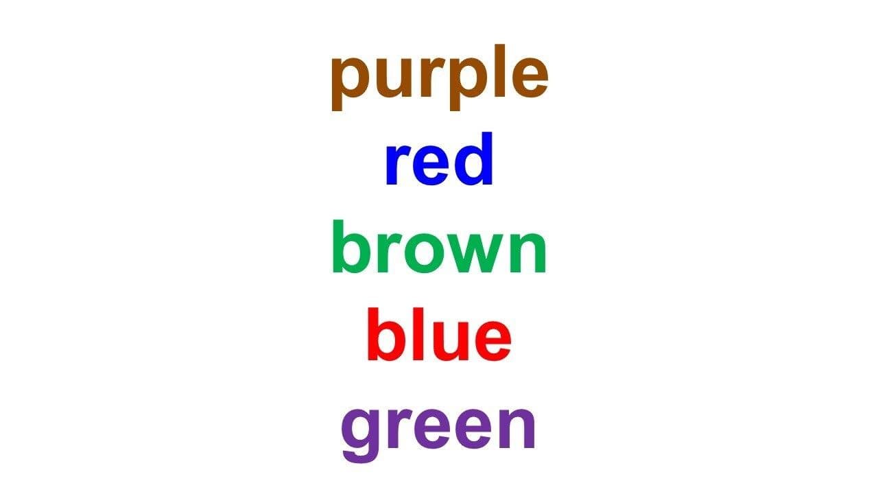 Psychology Science Experiment: The Stroop Effect