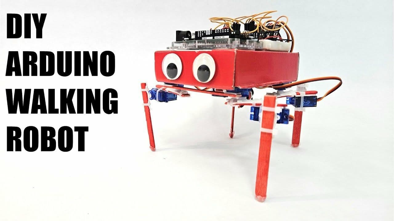 How to Build a Walking Arduino Robot (Quadruped) with Cheap Materials | Science Project