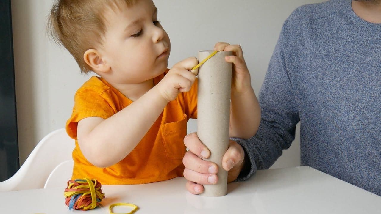 Fine Motor Activity with Rubber Bands
