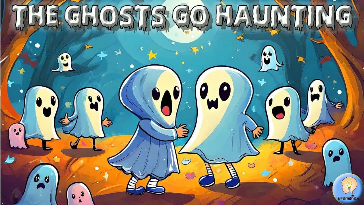 The Ghosts Go Haunting | Halloween Song for Kids