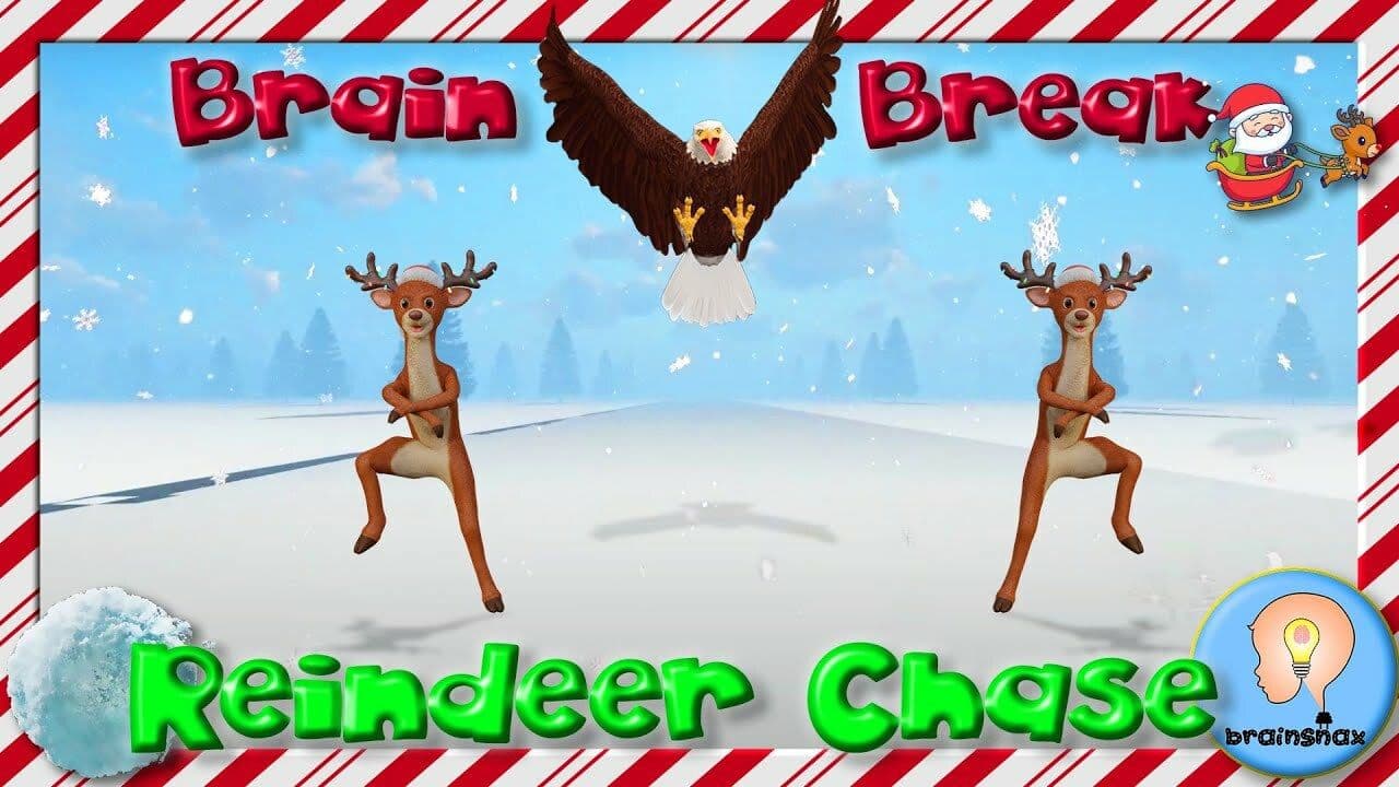 Reindeer Chase | Brain Break | Christmas Game | PE Game