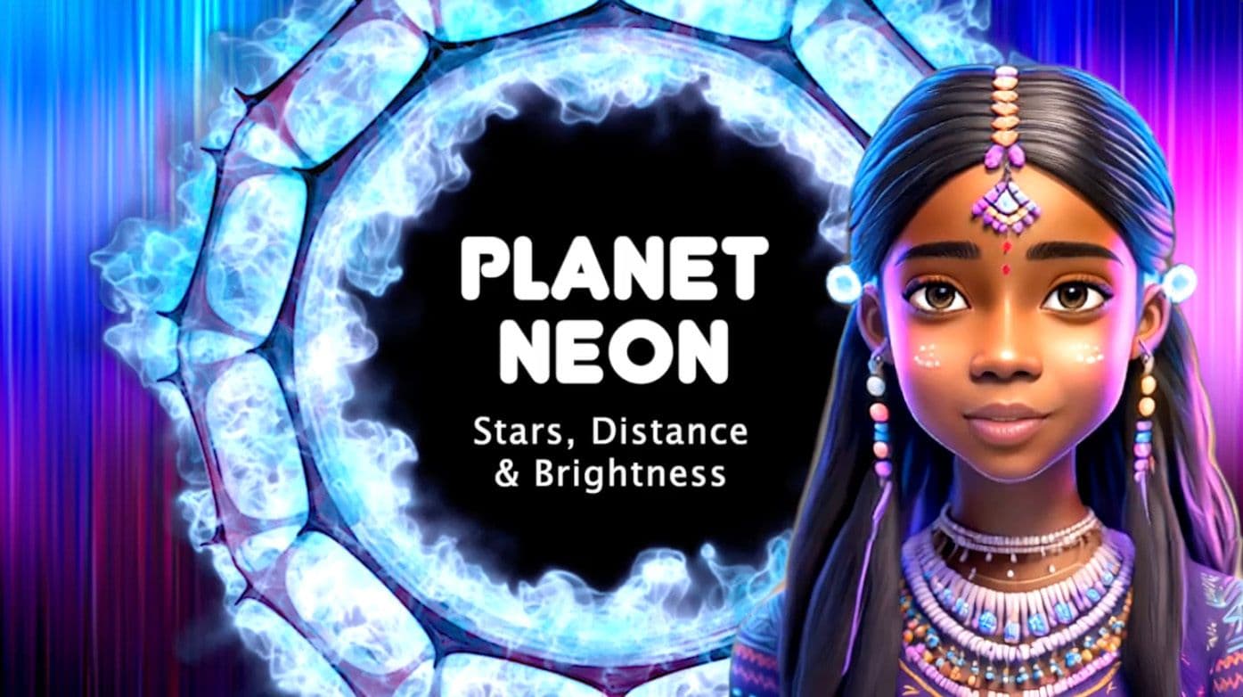 Planet Neon - Stars, Distance & Brightness